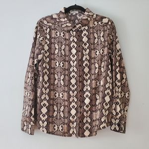 Brave Soul Petite snake print shirt